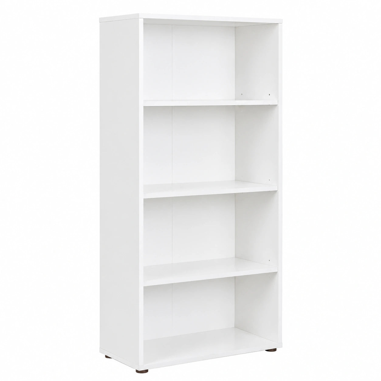 bibliotheque-a-4-etageres-ajustables-pour-divers-espaces-couleur-blanche-umrbow3458sb